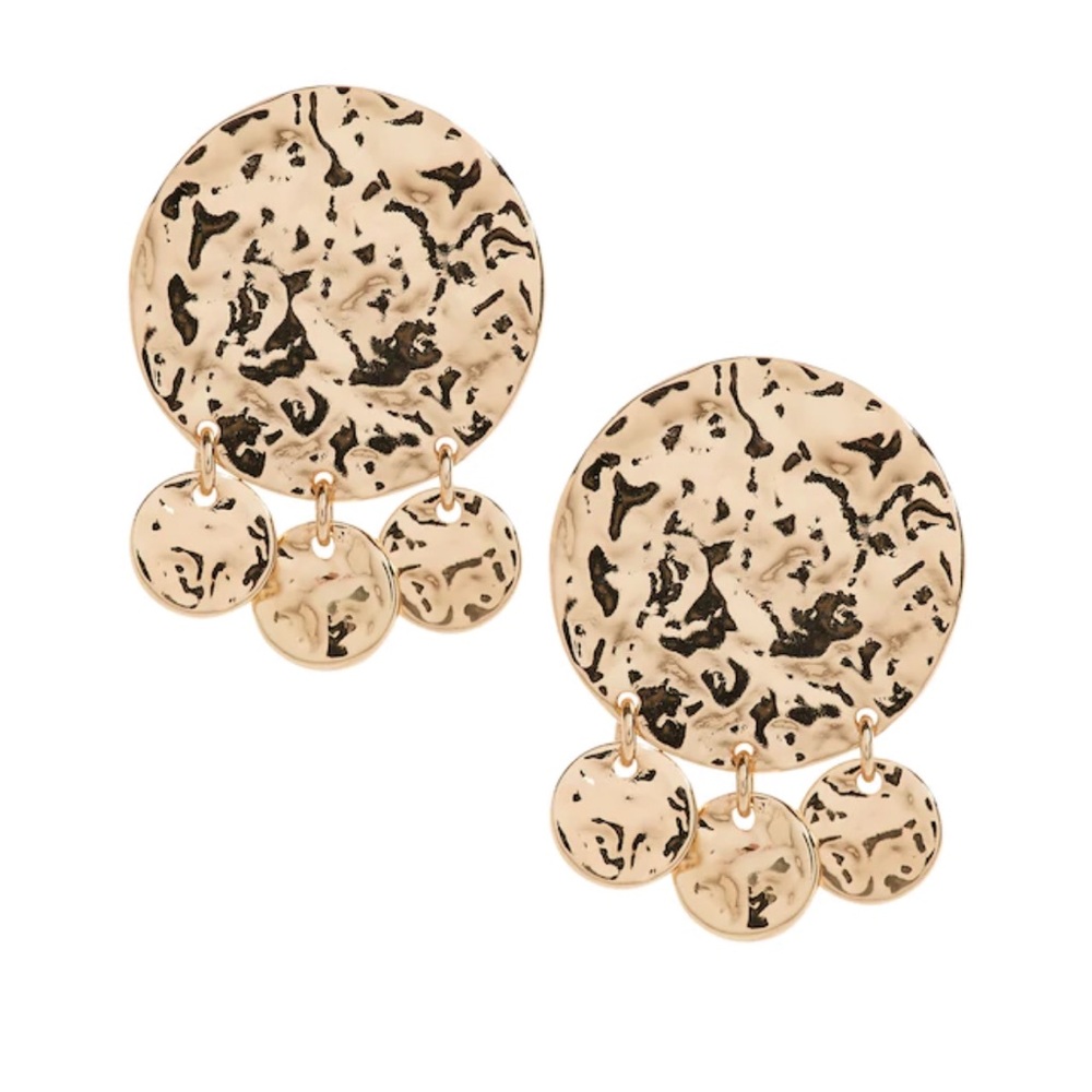 Banana Republic hammered gold tone earrings